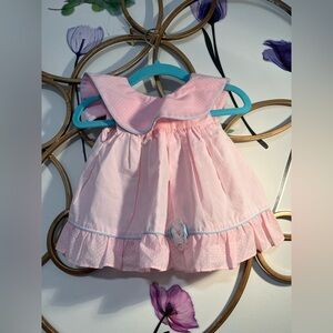 Pink Polka Dot Kids Casual Dress